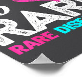 レア・ディジーズ啓発Tシャツ - Dare To Rare Diseas ポスター (角)