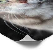 レア・ブルーのマーリング・ベンガル猫の写真 ポスター (角)