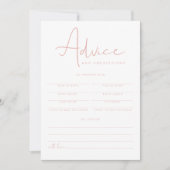 レア ヴィブラント ピンク ベイビー アドバイス＆予測カード 招待状 (正面)