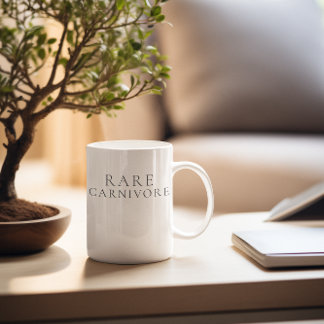 レア・肉食者・ミニマリスト コーヒーマグカップ