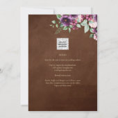 レア・G・ブラウン ベリー プラム パープル ウェディング 秋 冬 招待状 (裏面)