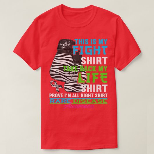 レアDiのFight Shirt I Zebra Ribbon I認識度 Tシャツ (デザイン正面)