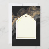 レアG　イスラム教式　黒と金のモスク　エレガント 招待状 (裏面)