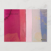 レアG ウォーターカラー パープル ブルー ウェディング セーブ デート ポストカード (裏面)