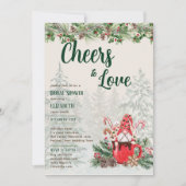 レアG ラブウィンター ブライダルシャワー ウェディング 招待状 (正面)