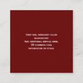 レアG RSVP QRコード フォト 詳細 ウェディングカード エンクロージャーカード (裏面)