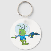 レイおもしろいガンSci-Fi宇宙侵入者とのエイリアン キーホルダー (正面)