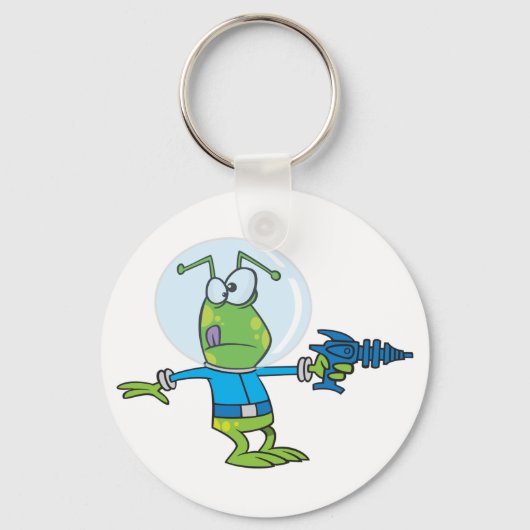 レイおもしろいガンSci-Fi宇宙侵入者とのエイリアン キーホルダー (正面)