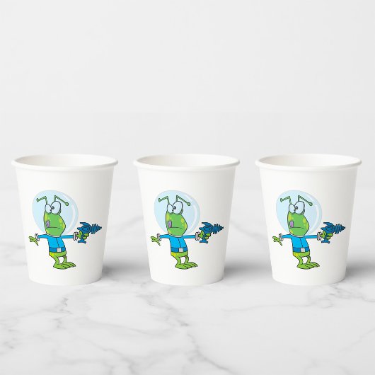 レイおもしろいガンSci-Fi宇宙侵入者とのエイリアン 紙コップ