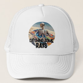 レイおもしろいスケルトンTシャツのキャッチ キャップ