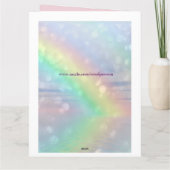 レイかわいらしンボーパーソナライズされた引退 カード (裏面)