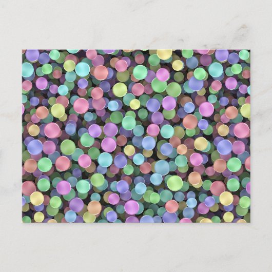 レイきらめくンボー水玉模様 ポストカード (正面)
