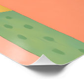 レイとカラーブロックされたハワイアンシャツのゲーター ポスター (コーナー)