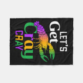 レイのクロウフィッシュの衣装を男の子男性マードを取得しよう フリースブランケット (正面(横))