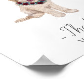 レイのドリンク結婚サインの黄金のドードル ポスター (角)