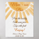 レイの太陽テーマサンシャインベイビーシャワーママモサバー ポスター (正面)