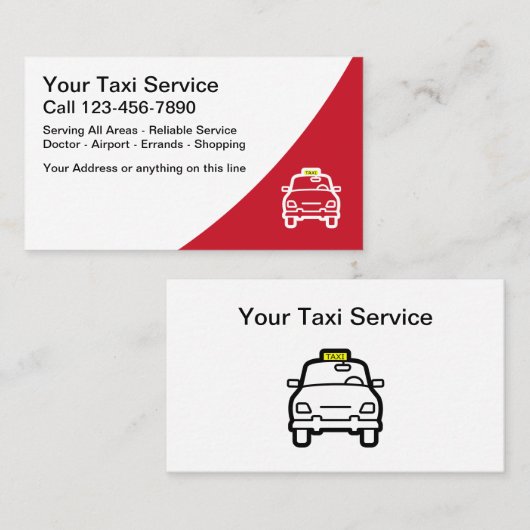 レイアウトモダンタクシー 名刺 (正面/裏面)
