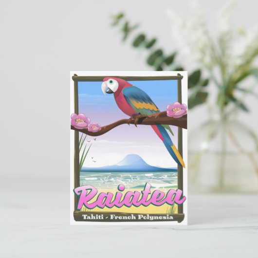 レイア協会諸島,タヒチ,ポリネシアフランスの. ポストカード (スタンド正面)