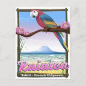 レイア協会諸島，タヒチ，ポリネシアフランスの. ポストカード (正面)