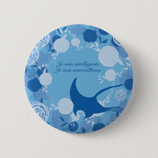 レイエ、フルーアドヴィ、オレンジ、マンダラ、禅、チャクラ、 缶バッジ (正面)