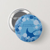 レイエ、フルーアドヴィ、オレンジ、マンダラ、禅、チャクラ、 缶バッジ (正面&裏面)