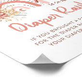 レイオブサンシャインガールベビーシャワーおむつラッフル ポスター (角)