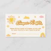レイオブサンシャインベビーシャワーおむつラッフルチケット エンクロージャーカード (正面)