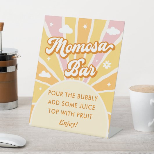 レイオブサンシャインベビーシャワー桃佐バー 台座サイン (インサイチュ)