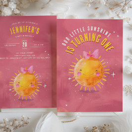 レイオブジョイ – サンシャインファースト誕生日パーティー 招待状