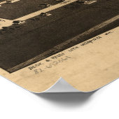 レイカカリフォルニア1884アンティークパノラママップ ポスター (角)