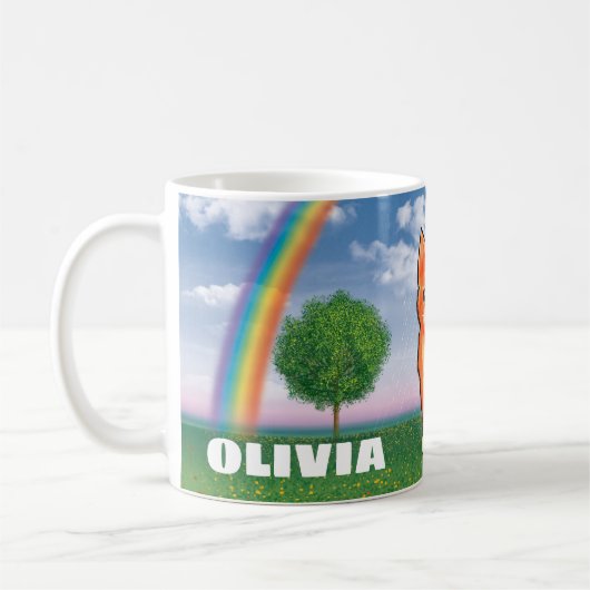 レイカスタムンボーと子猫マグ コーヒーマグカップ (左)