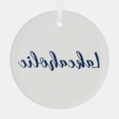 レイカホリック |レイクハウスホワイトグラスオーナメント ガラスオーナメント (裏面)