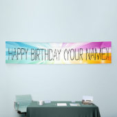 レイカラフルズパーソナライズされたバースデーパーティバナー 横断幕 (トレードショー)