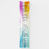 レイカラフルズパーソナライズされたバースデーパーティバナー 横断幕 (縦)