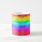 レイカラフルンボーウォーターカラー波状トレンディーマグ コーヒーマグカップ (中央)