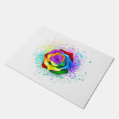 レイカラフルンボーバラ ドアマット (アングル)