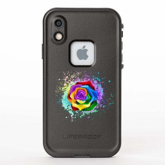 レイカラフルンボーバラ LifeProof iPhoneケース (裏面)