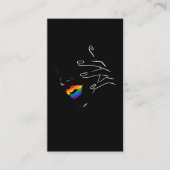 レイカラフルンボーリップスプライドゲイレズビアン同性愛者 名刺 (正面)