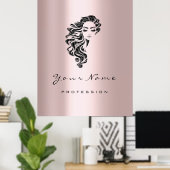 レイカ美しいスタジオヘアドレスメイクアップアーティスト ポスター (ホームオフィス)