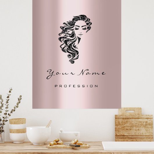 レイカ美しいスタジオヘアドレスメイクアップアーティスト ポスター (キッチン)