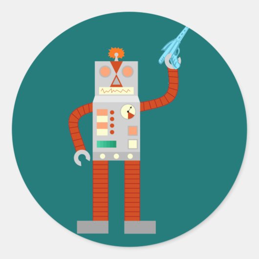 レイガンロボット侵入 ラウンドシール (正面)