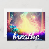 レイキエネルギーワーク 呼吸 豊かさ アファメーション ポストカード (正面/裏面)