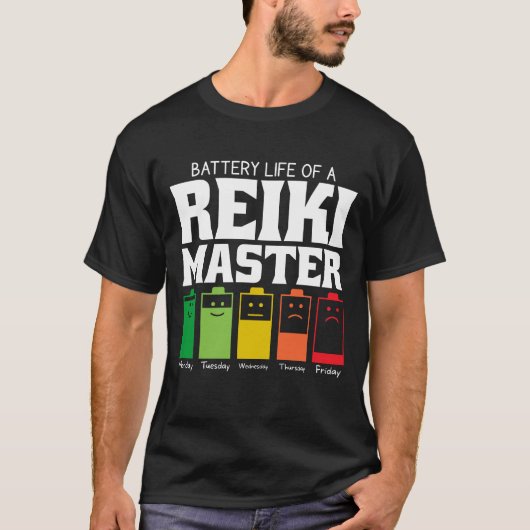 レイキマスターのバッテリー寿命 Tシャツ (正面)