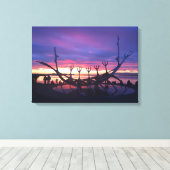 レイキャビクのサンセットキャンバス#3 キャンバスプリント (インサイチュ (ウッドフロア))