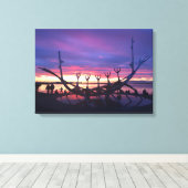 レイキャビクのサンセットキャンバス#3 キャンバスプリント (インサイチュ (ウッドフロア))