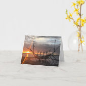 レイキャビクの日没のnotecard カード (黄色い花)