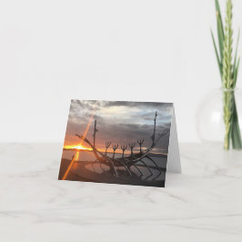 レイキャビクの日没のnotecard カード