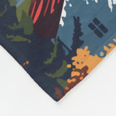 レイキャビクアイスランドトラベルアートヴィンテージ フリースブランケット (角)