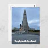 レイキャビクアイスランドハーグリムスカーハパーソナライズド ポストカード (正面/裏面)