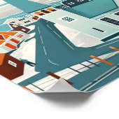 レイキャビクアイスランドヴィンテージ有名なトラベルプレイス ポスター (角)